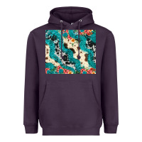 Plum turquoise glitter cowhide Heavyweight Hoodie - JahusDesignShop