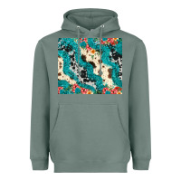 Sage turquoise glitter cowhide Heavyweight Hoodie - JahusDesignShop