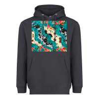 Smoke turquoise glitter cowhide Heavyweight Hoodie - JahusDesignShop