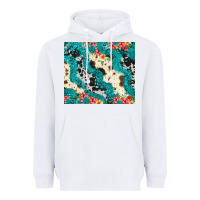 White turquoise glitter cowhide Heavyweight Hoodie - JahusDesignShop