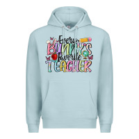 Blue Mist every bunnys favorite teacher Premium Hoodie - MaliasSmallBusiness