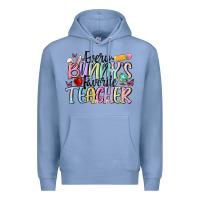 Colony Blue every bunnys favorite teacher Premium Hoodie - MaliasSmallBusiness