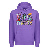 Purple every bunnys favorite teacher Premium Hoodie - MaliasSmallBusiness