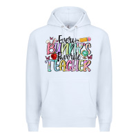 White every bunnys favorite teacher Premium Hoodie - MaliasSmallBusiness