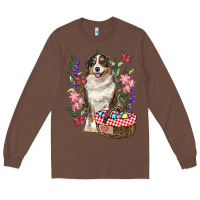 Chestnut Easter Aussie Australian Shepherd Long Sleeve Tee - RanaPortraitStore