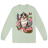 Matcha Easter Aussie Australian Shepherd Long Sleeve Tee - RanaPortraitStore