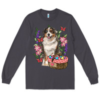 Smoke Easter Aussie Australian Shepherd Long Sleeve Tee - RanaPortraitStore
