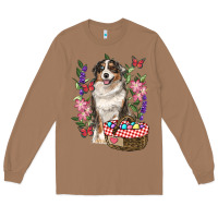 Toasted Coconut Easter Aussie Australian Shepherd Long Sleeve Tee - RanaPortraitStore
