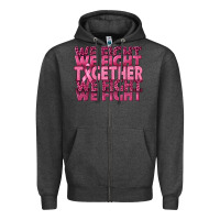 Charcoal Heather Together We Fight Zipper Hoodie - texasbilliewilder