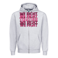 Heather Grey Together We Fight Zipper Hoodie - texasbilliewilder