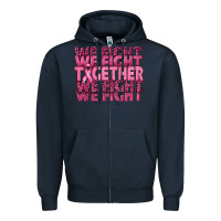 Navy Together We Fight Zipper Hoodie - texasbilliewilder