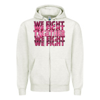 Oatmeal Heather Together We Fight Zipper Hoodie - texasbilliewilder