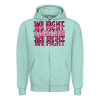 Seafoam Together We Fight Zipper Hoodie - texasbilliewilder