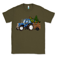 Army Green Christmas farm tractor Classic Tee - RanaPortraitStore