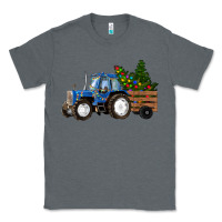 Charcoal Heather Christmas farm tractor Classic Tee - RanaPortraitStore