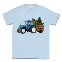 Dusty Blue Christmas farm tractor Classic Tee - RanaPortraitStore