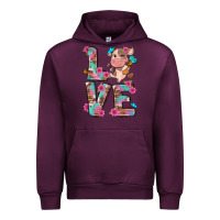 Mauve Wine love little cute cow Urban Hoodie - NancyCooperArtShop