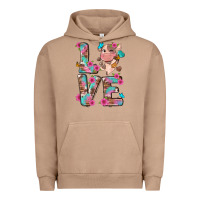 Pigment Burro love little cute cow Urban Hoodie - NancyCooperArtShop