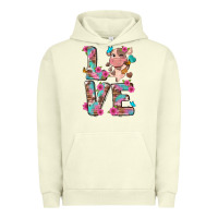 Pigment Pistachio love little cute cow Urban Hoodie - NancyCooperArtShop