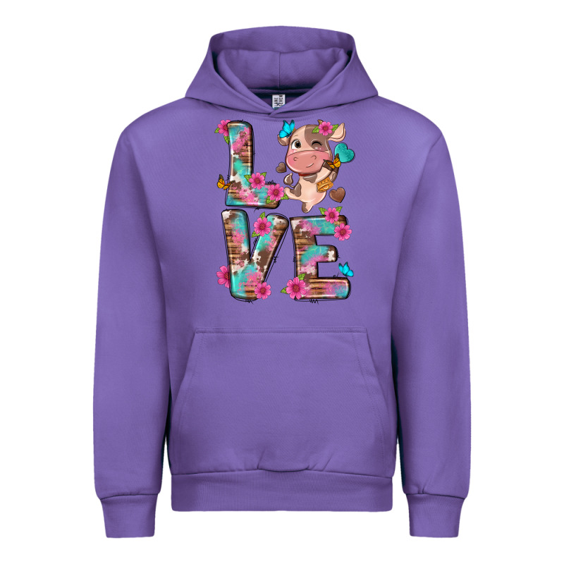 Love Little Cute Cow Urban Hoodie by NancyCooperArtShop | Teevron