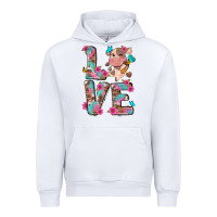 White love little cute cow Urban Hoodie - NancyCooperArtShop