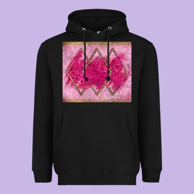 Pink Glitter Heavyweight Hoodie Designed By Jahusdesignshop