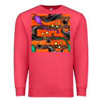 Cardinal halloween witch hats leopard seamless pattern Premium Sweatshirt - BundleAndBundleShop