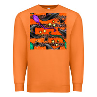 Carrot halloween witch hats leopard seamless pattern Premium Sweatshirt - BundleAndBundleShop