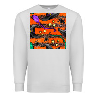 Dove Grey halloween witch hats leopard seamless pattern Premium Sweatshirt - BundleAndBundleShop