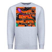Heather Grey halloween witch hats leopard seamless pattern Premium Sweatshirt - BundleAndBundleShop