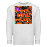 Oatmeal Heather halloween witch hats leopard seamless pattern Premium Sweatshirt - BundleAndBundleShop
