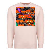 Pale Pink halloween witch hats leopard seamless pattern Premium Sweatshirt - BundleAndBundleShop