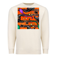 Sandshell halloween witch hats leopard seamless pattern Premium Sweatshirt - BundleAndBundleShop