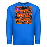 True Royal halloween witch hats leopard seamless pattern Premium Sweatshirt - BundleAndBundleShop