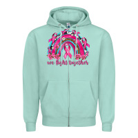 Seafoam We Fight Together Rainbow Zipper Hoodie - texasbilliewilder