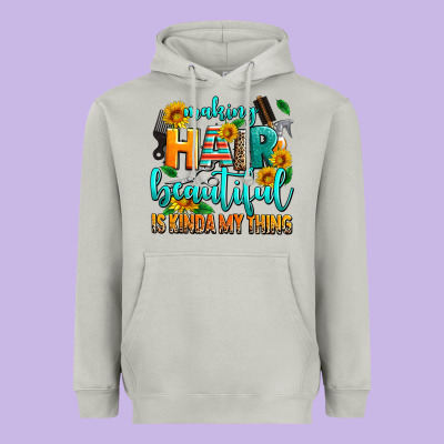 Making Hair Beautiful Is Kinda My Thing Heavyweight Hoodie Designed By Adodesignshop