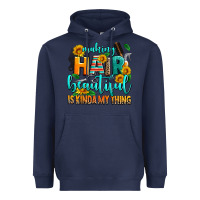 Navy making hair beautiful is kinda my thing Heavyweight Hoodie - AdoDesignShop