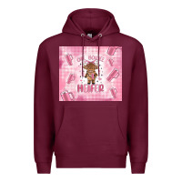 Burgundy one boujee heifer Premium Hoodie - MaliasSmallBusiness