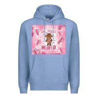 Colony Blue one boujee heifer Premium Hoodie - MaliasSmallBusiness