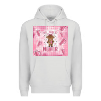 Dove Grey one boujee heifer Premium Hoodie - MaliasSmallBusiness