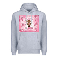 Heather Grey one boujee heifer Premium Hoodie - MaliasSmallBusiness