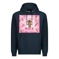 Navy one boujee heifer Premium Hoodie - MaliasSmallBusiness
