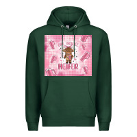 Sports Green one boujee heifer Premium Hoodie - MaliasSmallBusiness