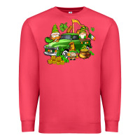 Cardinal st patricks gnomes  with farm truck Premium Sweatshirt - AdoDesignShop