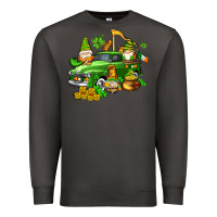 Smoke st patricks gnomes  with farm truck Premium Sweatshirt - AdoDesignShop