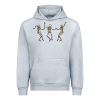 Heather Grey dancing skeletons Urban Hoodie - MaliasSmallBusiness