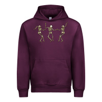 Mauve Wine dancing skeletons Urban Hoodie - MaliasSmallBusiness