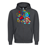 Smoke autism sunflower gnome Zipper Hoodie - Zillion Design Studio