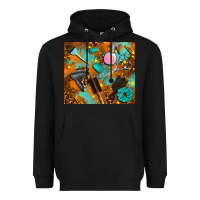 Black hair tech Heavyweight Hoodie - AdoDesignShop