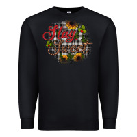 Black stay sweet wood slice ornament Premium Sweatshirt - JahusDesignShop